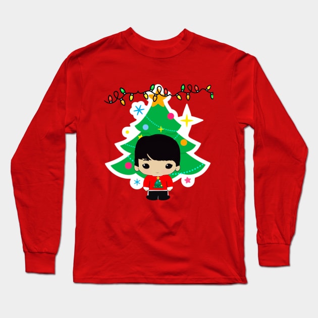 Cute chibi Yuki Christmas version Long Sleeve T-Shirt by cutedrivers